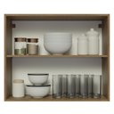 Ver imagem 5 de Armário Aéreo Madesa Lux 80 cm 2 Portas Rustic/Branco Veludo