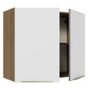 Ver imagem 6 de Armário Aéreo Madesa Lux 80 cm 2 Portas Rustic/Branco Veludo