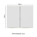 Ver imagem 3 de Armário Aéreo Madesa Lux 80 cm 2 Portas Rustic/Branco Veludo