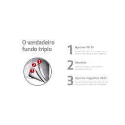 Panela de Pressão Tramontina Solar em Aço Inox Fundo Triplo com 5 Dispositivos de Segurança 22 cm 6  - 8