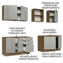 Ver imagem 5 de Armário de Cozinha Completa 240cm Rustic/Cinza Lux Madesa 05