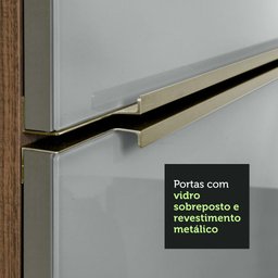Armário de Cozinha Completa 240cm Rustic/Cinza Lux Madesa 05 - 8