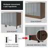Armário de Cozinha Completa 240cm Rustic/Cinza Lux Madesa 05 - 10