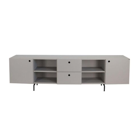 Rack Tube 2 Portas 2 Gavetas 2 Nichos 2200x616x417 Beton Matt - Mdf Arauco