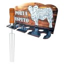 Ver imagem 2 de Suporte Parede Boi Porta Espetos de Churrasqueira em Madeira