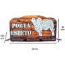 Suporte Parede Boi Porta Espetos de Churrasqueira em Madeira - 4