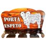 Suporte Parede Boi Porta Espetos de Churrasqueira em Madeira - 1