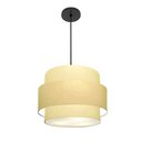 Ver imagem 1 de Lustre para Sala de Jantar Vivare Md-4392 Cúpula em Tecido 40cm Lustres Vivare Algodão-crú Bivolt