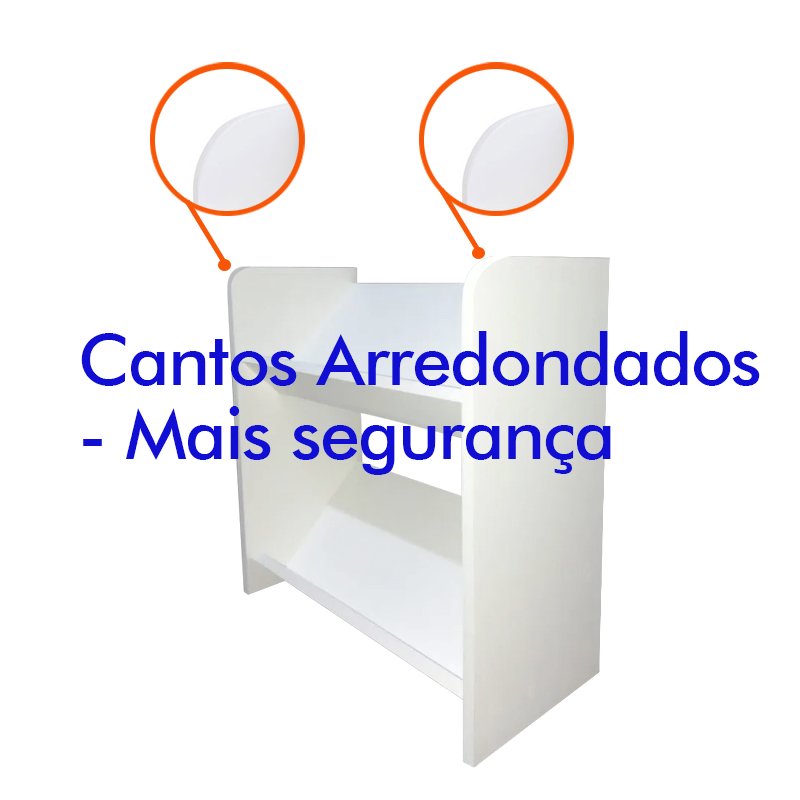 Porta Livro Revistas Jogos Estante Organizador Infantil-80CM - 6