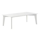 Ver imagem 1 de Mesa de Jantar Ester Universum Retangular 180 cm Tampo Vidro Madeira Laca Branca Brilhante
