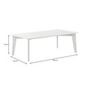 Ver imagem 2 de Mesa de Jantar Ester Universum Retangular 180 cm Tampo Vidro Madeira Laca Branca Brilhante