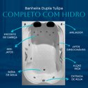 Ver imagem 4 de Banheira Dupla Tulipa Completa com Hidro em Acrílico 2.0