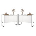 Ver imagem 1 de Armario Industrial 3 Portas Branco Conjunto 2 Peças