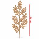 Ver imagem 6 de Folha Ramo Natalino Artificial Enfeite Glitter Gold 40cm 20 Peças