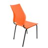 Kit 6 Cadeiras Fixa Metal Versat Plasxtica para Escritório Escolas Recepção Laranja - 5