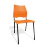 Kit 6 Cadeiras Fixa Metal Versat Plasxtica para Escritório Escolas Recepção Laranja - 3