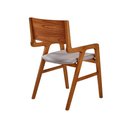 Ver imagem 1 de Cadeira Liz Encosto Laminado em Madeira para Sala de Jantar Confortavel Design Moderno Luxo - Mel