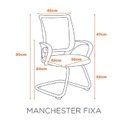 Ver imagem 4 de Cadeira Escritório Interlocutor Fixa Tela Mesh Manchester