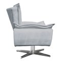 Ver imagem 5 de Kit 2 Poltronas Decorativas Base Giratória Cromada Charger Suede Cinza - Gran Belo