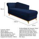Ver imagem 4 de Kit Diva Recamier Vanessa 160cm Lado Direito e 02 Poltronas Laura Suede - Doce Sonho Móveis RECAMIER