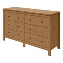 Ver imagem 3 de Cômoda para Quarto 6 Gavetas Estilo Clássico MDF Maggiore New 162cm Marrom Amêndoa Clean