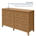 Ver mais imagens de Cômoda para Quarto 6 Gavetas Estilo Clássico MDF Maggiore New 162cm Marrom Amêndoa Clean