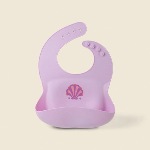 Babador Concha Silicone Lilás - A\baby
