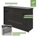 Ver imagem 2 de Cômoda 8 Gavetas Urban Espresso Móveis