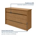 Ver imagem 6 de Cômoda para Quarto 8 Gavetas MDF Urban 151cm Espresso Móveis Marrom Amêndoa Clean
