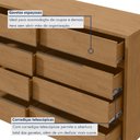 Ver imagem 5 de Cômoda para Quarto 8 Gavetas MDF Urban 151cm Espresso Móveis Marrom Amêndoa Clean