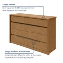 Ver imagem 7 de Cômoda para Quarto 8 Gavetas MDF Urban 151cm Espresso Móveis Marrom Amêndoa Clean