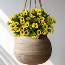 Ver mais imagens de 18 Flores Artificial Margarida Amarela Premium Decoração Jardim, Floreiras, Varanda e Casa Realista