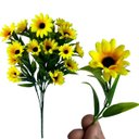 Ver imagem 3 de 18 Flores Artificial Margarida Amarela Premium Decoração Jardim, Floreiras, Varanda e Casa Realista
