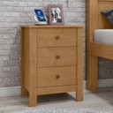 Ver imagem 1 de Mesa de Cabeceira 3 Gavetas Maggiore New Marrom Geneve