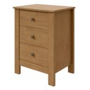 Ver imagem 3 de Mesa de Cabeceira 3 Gavetas Maggiore New Marrom Geneve