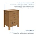 Ver imagem 7 de Mesa de Cabeceira 3 Gavetas Maggiore New Marrom Geneve