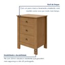 Ver imagem 5 de Mesa de Cabeceira 3 Gavetas Maggiore New Marrom Geneve