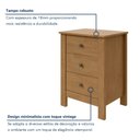 Ver imagem 6 de Mesa de Cabeceira 3 Gavetas Maggiore New Marrom Geneve