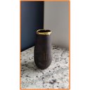 Ver imagem 2 de Vaso P Movimentos Noir em Porcelana Preta e Ouro 13x6x6cm - Atelier Le Motif