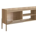 Ver imagem 7 de Rack para TV até 65 Polegadas 183cm Pés em Madeira Maciça 2 Portas Palhinha Oslo Marrom