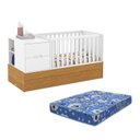 Ver imagem 1 de Berço Multifuncional Formare com Cama Auxiliar Branco/freijó e Colchão Baby Physical - Matic Mó
