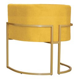 Kit 2 Poltronas Decorativa Sala de Estar Luana Base Gold Suede - 7