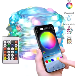 Pisca Pisca a Prova D'agua Rgb Bluetooth com Controle - 2