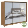 Guarda Roupa Casal com 3 Espelhos 3 Portas de Correr 6 Gavetas e Pés 270,5cm Spazio Super Glass Móveis Lopas  - 9