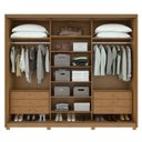 Ver imagem 2 de Guarda Roupa Casal com 3 Espelhos 3 Portas de Correr 6 Gavetas e Pés 270,5cm Spazio Super Glass Móveis Lopas