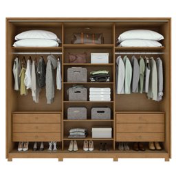 Guarda Roupa Casal com 3 Espelhos 3 Portas de Correr 6 Gavetas e Pés 270,5cm Spazio Super Glass Móveis Lopas - 2 Guarda Roupa Casal com 3 Espelhos 3 Portas de Correr 6 Gavetas e Pés 270,5cm Spazio Super Glass Móveis Lopas - 2