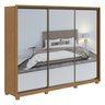 Guarda Roupa Casal com 3 Espelhos 3 Portas de Correr 6 Gavetas e Pés 270,5cm Spazio Super Glass Móveis Lopas  - 3