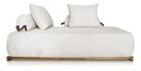 Ver imagem 1 de Sofá Dubai 2 Lugares 1.60m Tecido Bouclê Branco para Sala Bz Home Decor