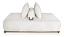 Ver imagem 2 de Sofá Dubai 2 Lugares 1.60m Tecido Bouclê Branco para Sala Bz Home Decor