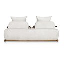 Ver imagem 5 de Sofá Dubai 2 Lugares 1.60m Tecido Bouclê Branco para Sala Bz Home Decor